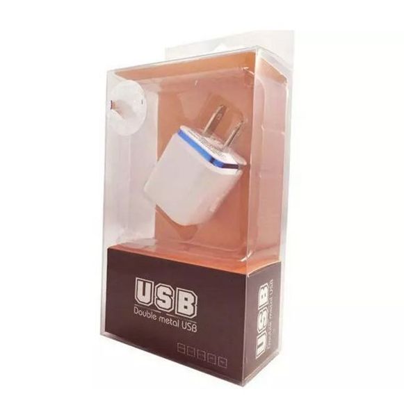 

2.1 A металлический цвет кольцо зарядное устройство США штекер двойной USB адаптер п