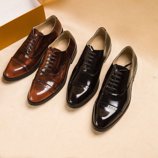 

Men 039 dre hoe real leather loafer lace up low luxury fa hion brand de ign wedding party hoe man with box ize 38 45