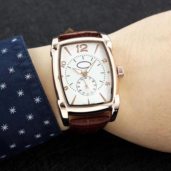 

brand fashion men's watch luxury leather strap casual male quartz watches for men gift wristwatches relogios masculinos 2018, Slivery;brown