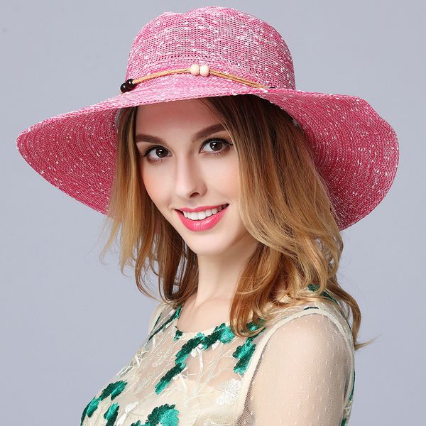 

2017 fashion summer straw hat cap women's ladies' foldable wide large chrysanthemum hat female sun, Blue;gray