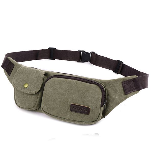 

2017 canvas men waist bags women fanny chest pack portable men belt bags travelling phone waist pack for key male bum bag casual