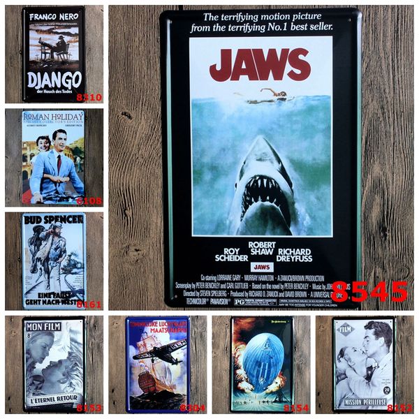 

movies tin sign logo plaque vintage metal painting wall sticker iron sign board decorative plates wholesale 20x30 cm