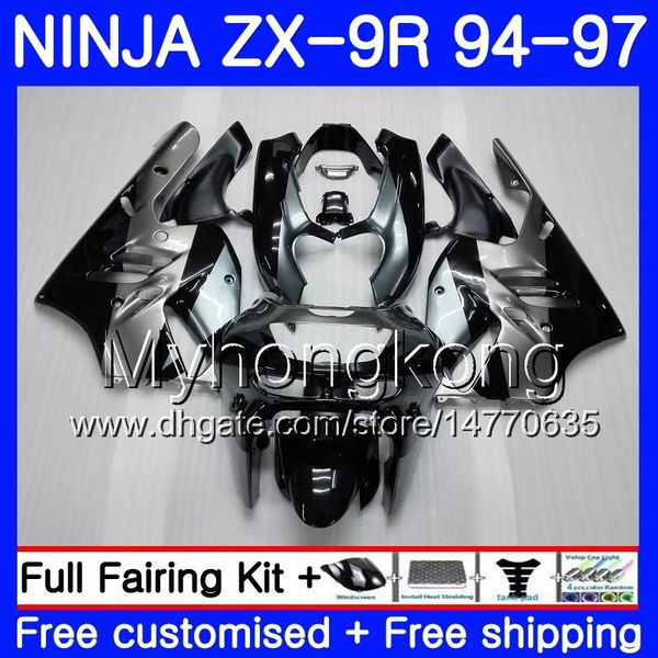 

Body for kawa aki ninja black grey zx900 zx 9r 1994 1995 1996 1997 221hm 32 zx 9 r 900 900cc zx 9r 94 97 zx9r 94 95 96 97 fairing kit