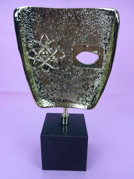 

bafta award trophy , metal bafta award trophy,britsish academy film awards trophy ,gold or sliver color and black base