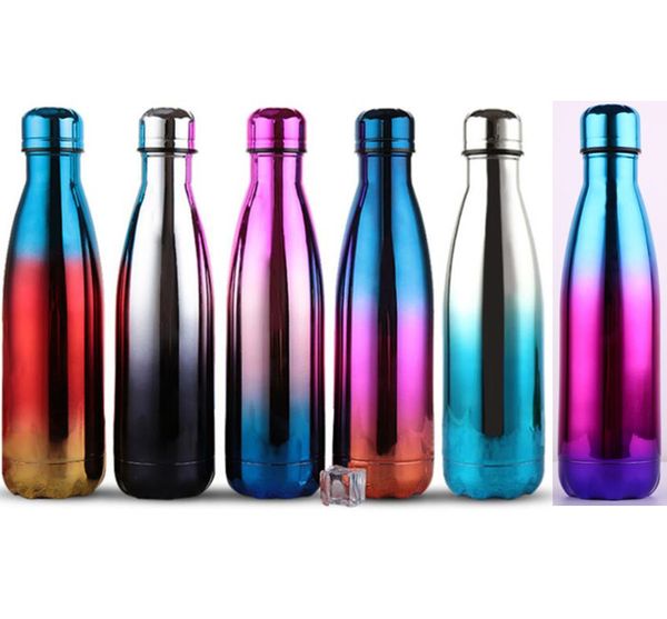500 ml 17oz Cola-förmige Wasserflasche, vakuumisolierte Reise-Wasserflasche, doppelwandige Edelstahl-Cola-Cola-Sport-Shape-Flasche
