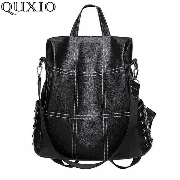 

2018 new female korean version of the tide new travel bag casual fashion pu soft leatherbag dual-use backpack zy99