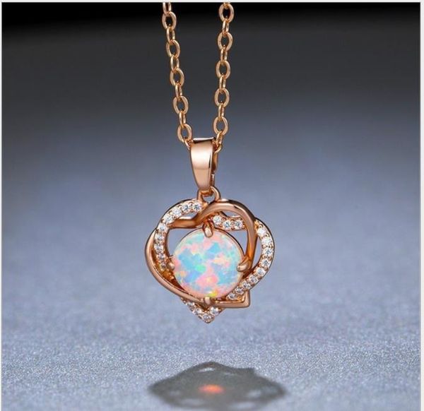 

necklace heart pendant european and american ladies, Silver