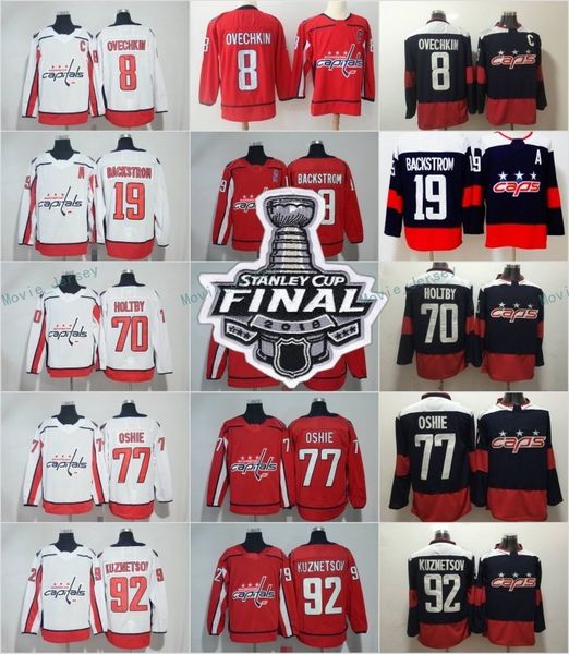 

hockey washington capitals alexander alex ovechkin jersey 8 tom wilson 43 braden holtby tj oshie evgeny kuznetsov nicklas backstrom red men, Black;red