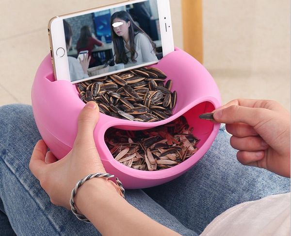 

creative lazy fruit plate melon plastic seeds bowl