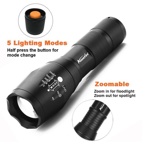 

dhl,fedex g700 e17 xml t6 3800lumens high power led zoomable tactical torch light for or 18650