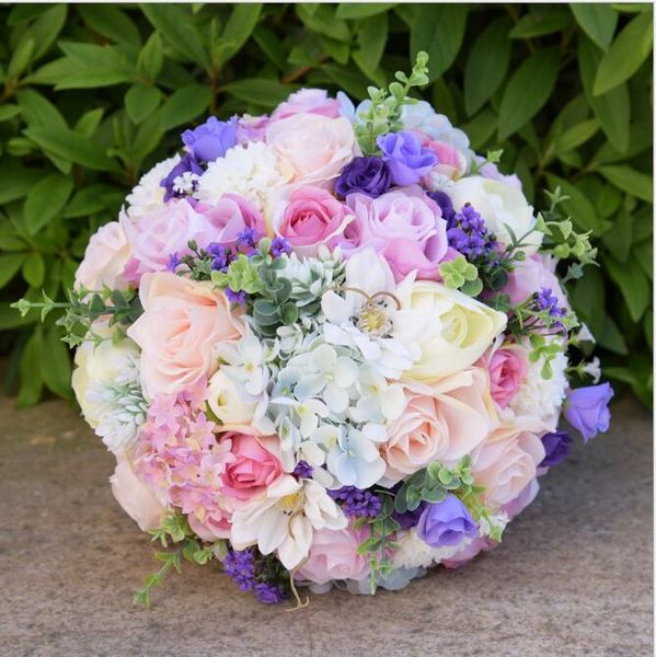 Princess Mori Country Bridal Holding Brooch Bouquets Pink Red Rose