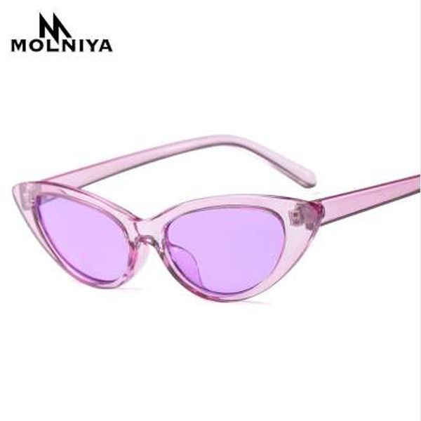 

molniya purple red small cat eye sunglasses women vintage black sun glasses female ladies cateyes sunglass retro glass, White;black
