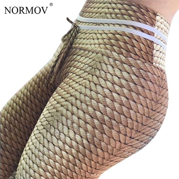 

normov push up digital printed leggings women fitness lace up high waist leggins mujer fish scale print legging femme, Black
