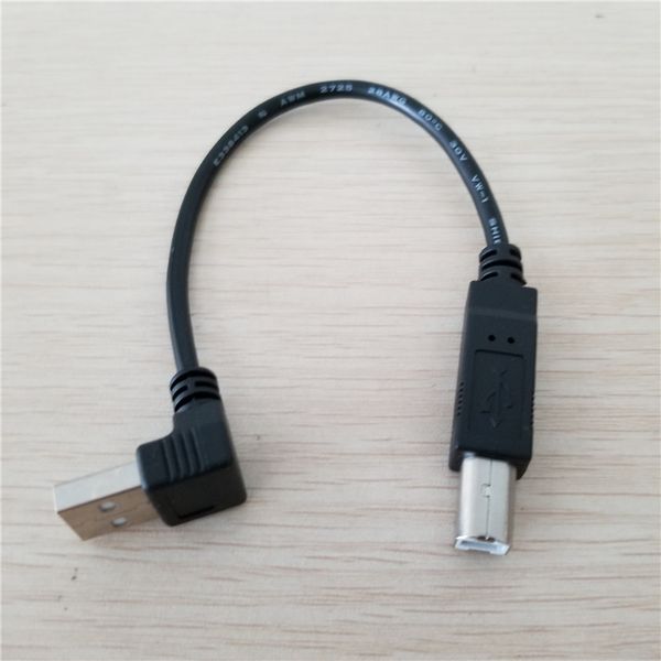 

10pcs/lot 90 degree usb 2.0 type a male to printing port male usb type b male data extension printer cable 20cm
