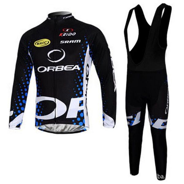 Uomo ORBEA Maglia da ciclismo Bicicletta MTB Camicia con bretelle tuta Mountain Bike Maniche lunghe Abbigliamento sportivo Traspirante Abbigliamento da ciclismo su strada Y21031209