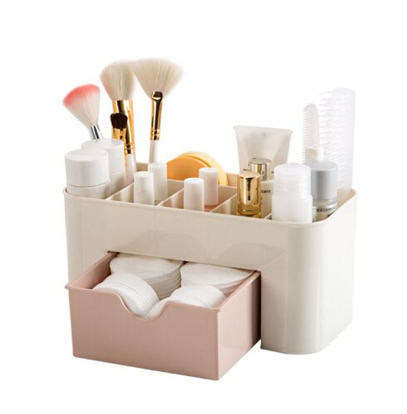 

hoomall plastic cosmetic organizer jewelry box office storage drawer desk makeup case brush box lipstick casket for decorations