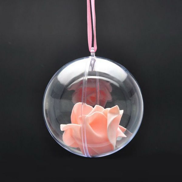 

10шт прозрачный рождественский бал орнамент пластиковый заполняемых шар подарок подарок рождественская елка украшения ornanment