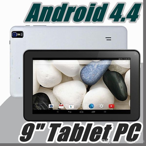 

DHL 9 9 " дюймовый четырехъядерный Android 4.4 планшетный ПК действия двойная камера 512 МБ