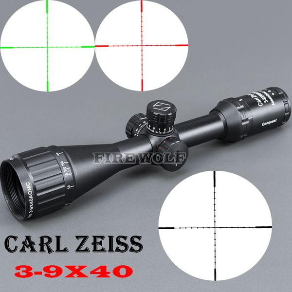 

Carl Zeiss Made in China 3-9x40 White Letters Rifle Scope for Hunting 25.4mm Free shipping