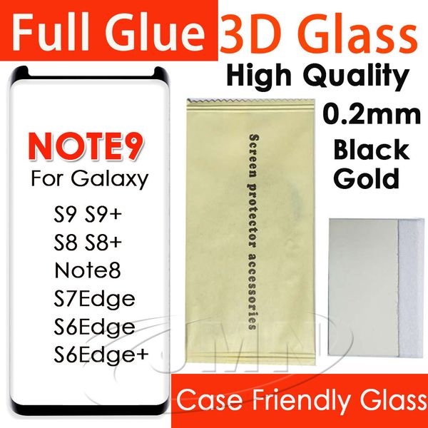 

quality full glue no hole 5d curved tempered glass phone screen protector for samsung note 10 note 10 s10 s8 s9 plus note8 note9 s7edg