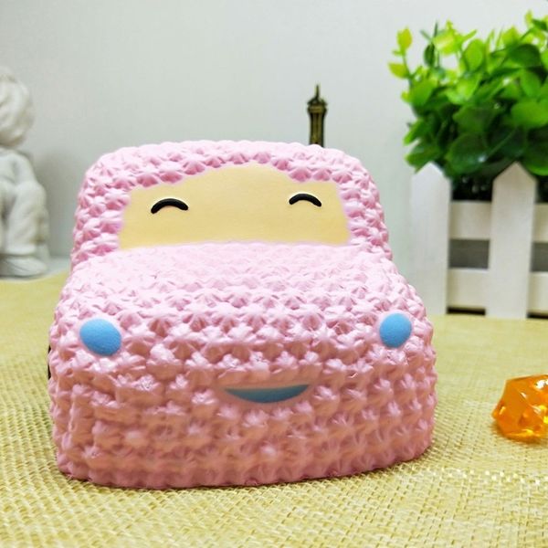 

resin crafts cartoon ornaments pu slow rebound car simulation blood pressure toys