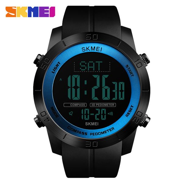 

skmei sport watches men clock digital men's watches metronome calorie pedometer man watch fashion outdoor reloj hombre 1354, Slivery;brown