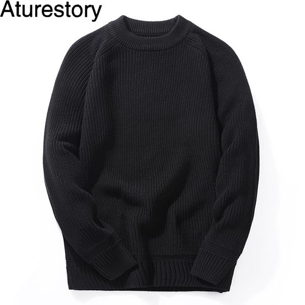 

aturestory men's sweater round neck blouse knitted sweater mens long sleeved pullover 2018 new trends for autumn and winter 3xl, White;black