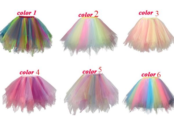 

rain bow short tutu skirt petticoat for girls short wedding dress accessories colorful underskirt outwear trouw accessoires, White