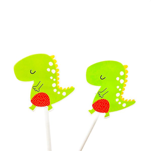 

6pcs/pack dinosaur theme cupcake er dinosaur theme cake decorations fruit er cake flags