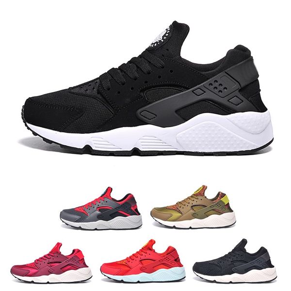 

2018 air huarache 1 i men women running shoes mens black rainbow multicolor huaraches 1s trainers sneakers man huraches sport shoes, White;red