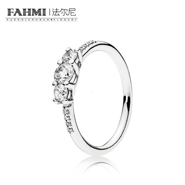 

fahmi 100% 925 sterling silver 1:1 original authentic charm 196242cz temperament fashion glamour retro ring wedding women jewelry, Slivery;golden