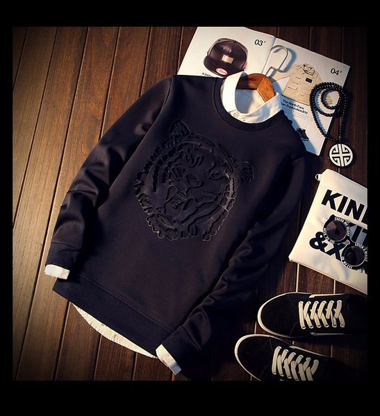 

Оптовая продажа-2018 новая мода мужчины толстовки печати тигр глава толстовки спор