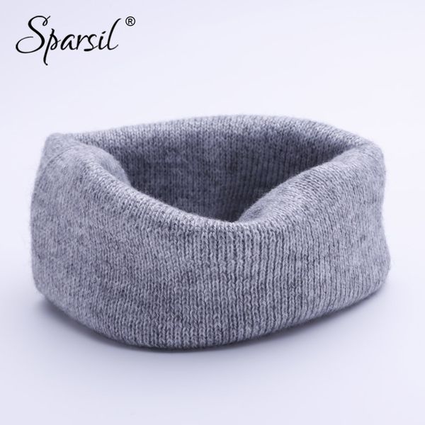 

sparsil cashmere knitted ring scarves headband super elastic double-use knit mufflers men women child neck wrap 20 colors