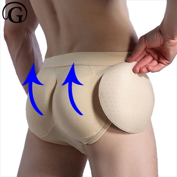 

prayger men removable pads underwear invisible camel fence crotch panties transsexuals butt lifter hips shaper panty, Black;brown