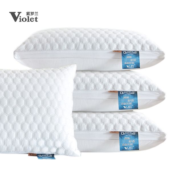 Violet Anti Mite Anti Bacterial Five Star Hotel Pillow 100 Cotton