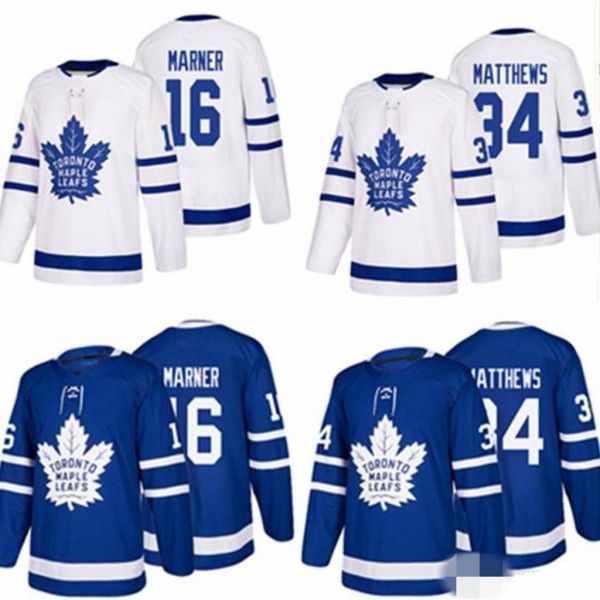 

2018 Toronto Maple Leafs Jersey Men's #16 Mitch Marner 34 Auston Matthews Hockey Jerseys 100% stitched Embroidery Cheap sale