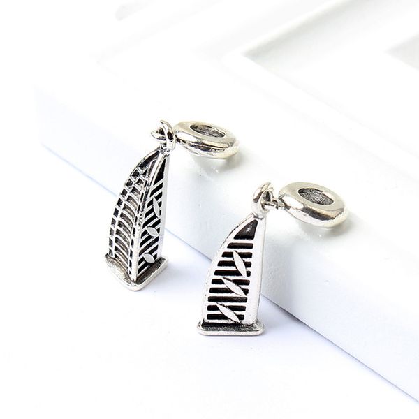 

sailing boat alloy charm bead dangle fashion women jewelry stunning european style for pandora bracelet bangle necklace panza006-65, Bronze;silver