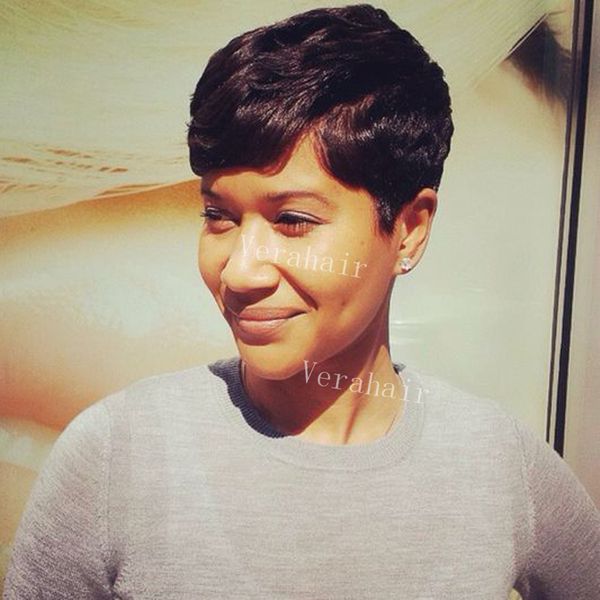 Short Bob Human Hair Wigs With Bangs Wigs For Black Women Pixie