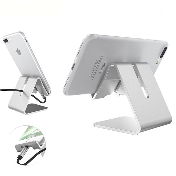 

mobile phone bracket aluminum alloy desksupport plate lazy person charging mobile phone seat metal bracket