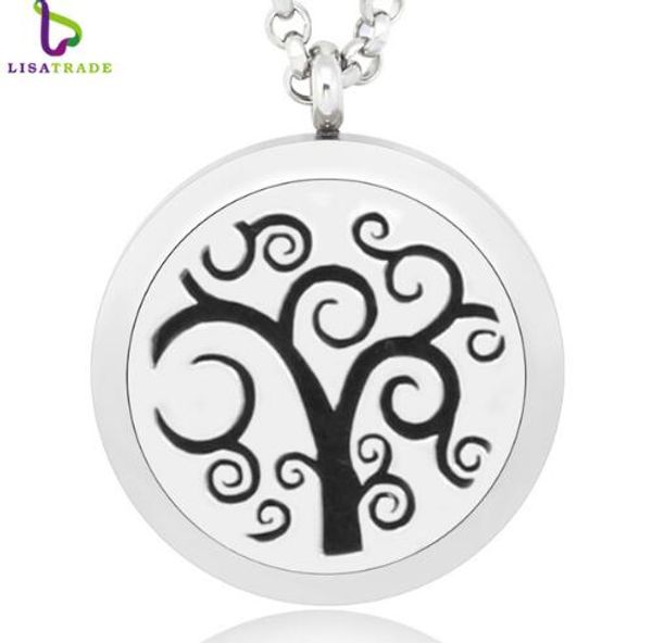 

5pc/lot diy 30mm aromatherapy locket memory p locket pendant for perfume diy (chain & pad) stainless steel lsar84-102, Silver