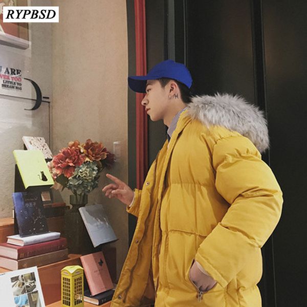 

new 2019 winter men's coats male parkas casual thick outwear fleece jackets warm overcoats mens brand clothing m-xxl, Black