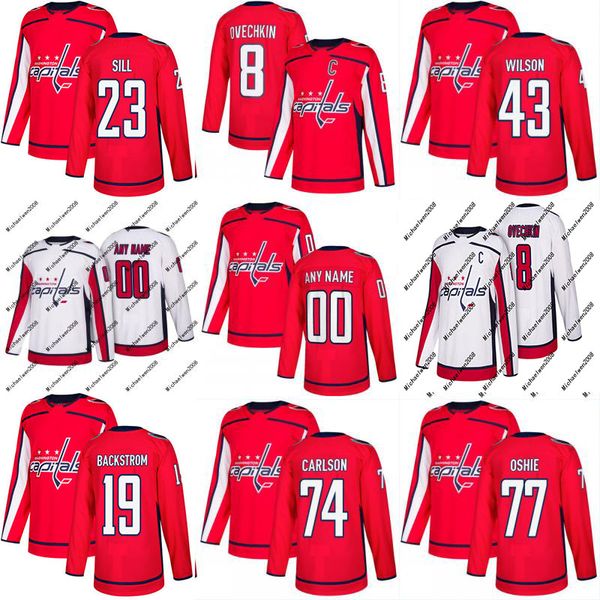 

2017-2018 Season 8 Alex Ovechkin 19 Nicklas Backstrom 2 Matt Niskanen 3 Jyrki Jokipakka Washington Capitals Custom Hockey Jersey