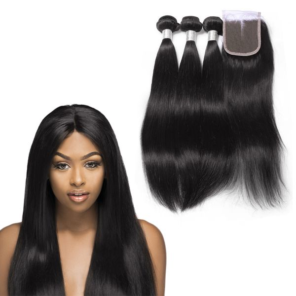Top Selling Straight Human Hair Weave Natural Color 1b Black Human