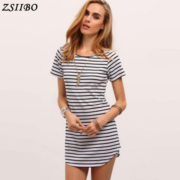 

новый женский сарафан черный белый полосатый o шеи мини платье женщина лето краткое платье плюс размер женская одежда халат сексуальная wd79, Black;gray