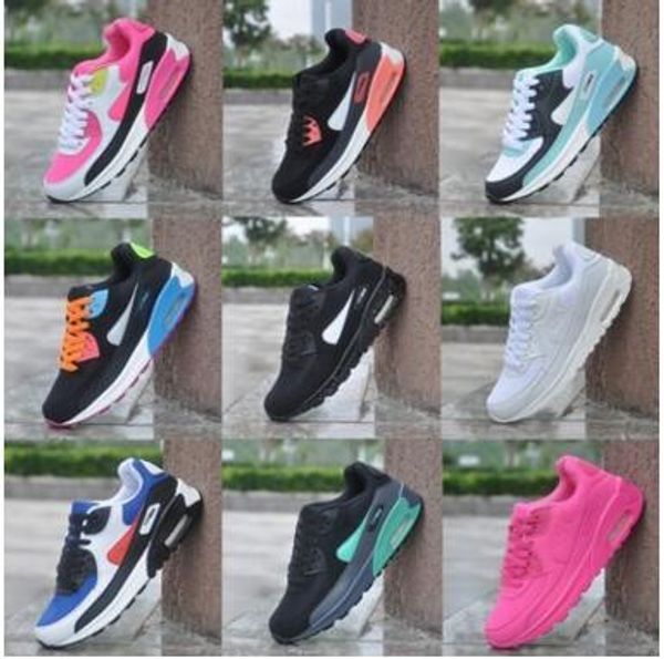 

2018 new mens sneakers shoes classic 90 men and women casual shoes black red white breathable sports shoes