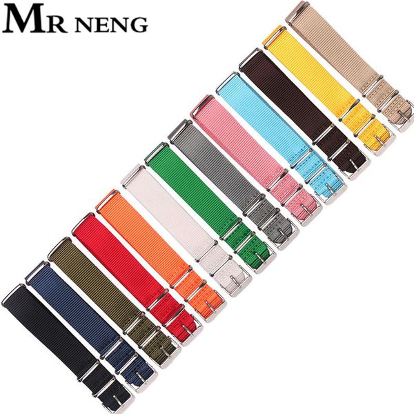 

wholesale 18 20 22mm solid colors army sports for nato fabric nylon watchband watch strap accessories bands buckle belt 22 mm, Black;brown