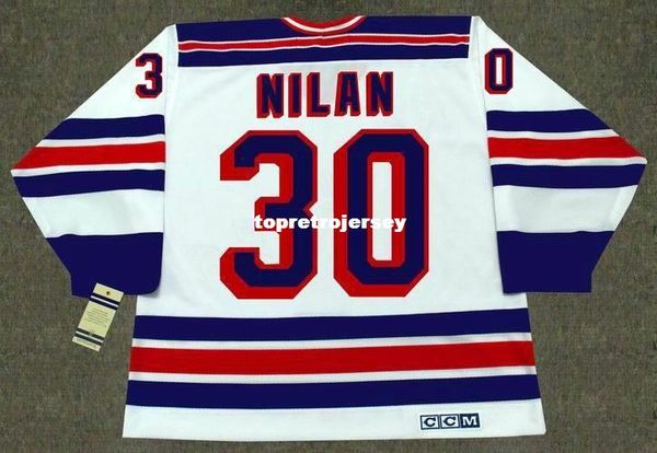 

wholesale mens chris nilan new york rangers 1988 ccm vintage home retro hockey jersey, Black;red