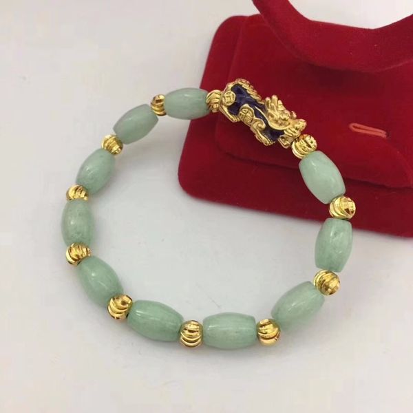 

new fashion charm natural bucket bracelet with brave troops plutus jewelry festival gift, Black