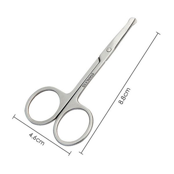 Stainless Steel Round Safety Scissors Eyebrow Scissor Small