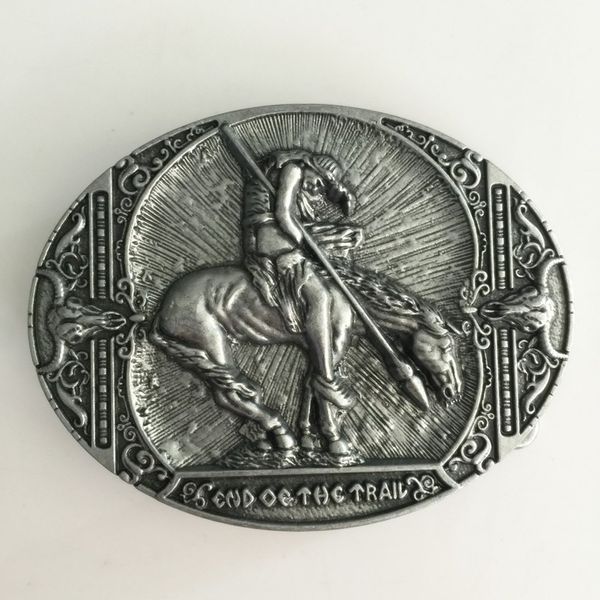 

1 pcs silver oval knight horse cowboys belt buckle woman man jeans jewelry accessories metal belt head, Slivery;black